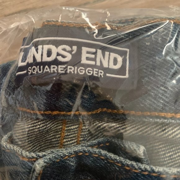 NWT LANDS' END SQUARE RIGGER MEN'S RELAXED FIT 5 POCKET MEDIUM WASH JEAN 42 - Picture 7 of 8